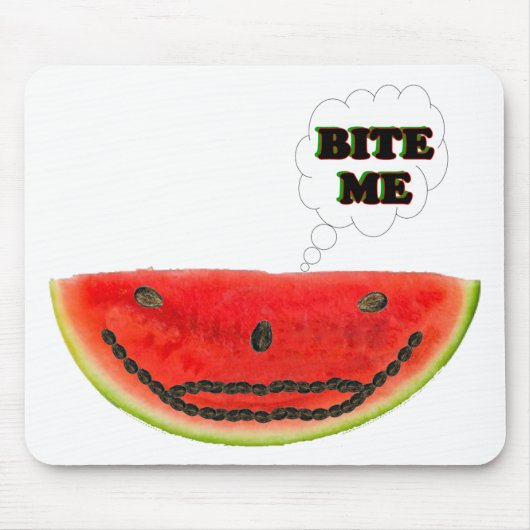 Beiß Mich Wassermelone Mousepad (Vorne)