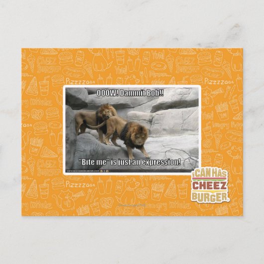 Beiß mir ist nur ein Ausdruck! Postkarte (Vorderseite)