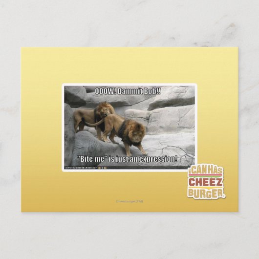 Beiß mir ist nur ein Ausdruck! Postkarte (Vorderseite)