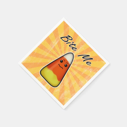 Beiß mir niedlicher lustiger Kawai Halloween-Süßma Serviette (Ecke)