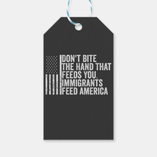 Beiß nicht die Hand, die dir Amerikaner Füttre Geschenkanhänger