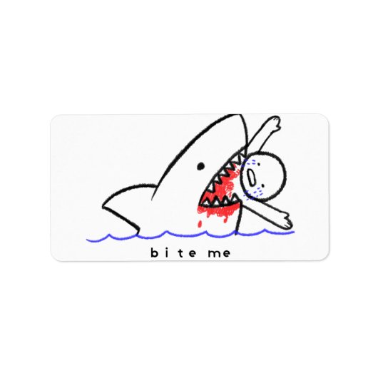 beißen adressaufkleber (Vorne)