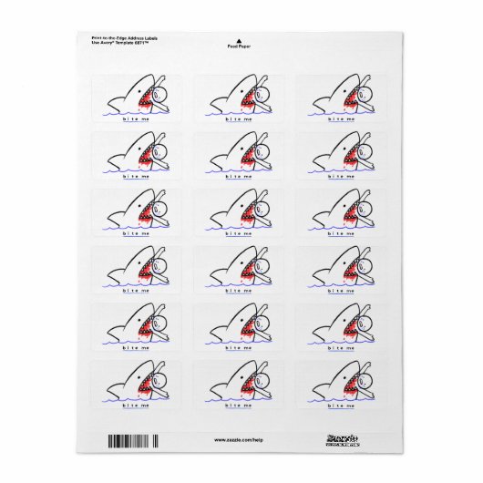 beißen adressaufkleber (Vorne)