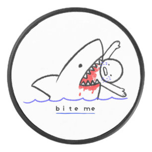 beißen eishockey puck