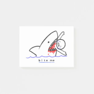 beißen post-it klebezettel