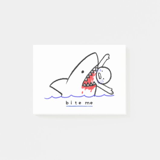 beißen post-it klebezettel (Vorderseite)