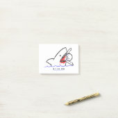 beißen post-it klebezettel (Auf Schreibtisch)