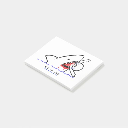 beißen post-it klebezettel (angewinkelt)