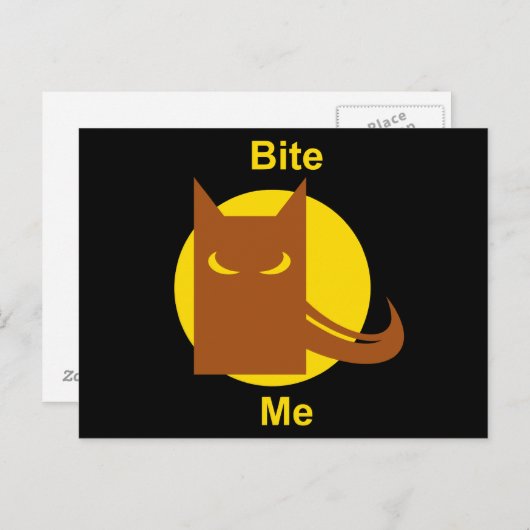 beißen postkarte (Vorne/Hinten)