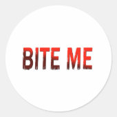 beißen runder aufkleber (Vorderseite)
