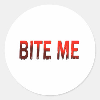 beißen runder aufkleber