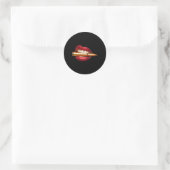 Beißen Sie den Pop der Bullet Lips Runder Aufkleber (Tasche)
