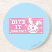 Beißen Sie es seitlich Sandstein Untersetzer (Vorne)