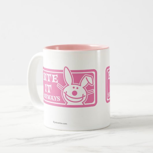 Beißen Sie es seitlich Zweifarbige Tasse (Vorderseite Links)