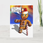 Beißen Sie mich Feiertagskarte (Vorderseite)