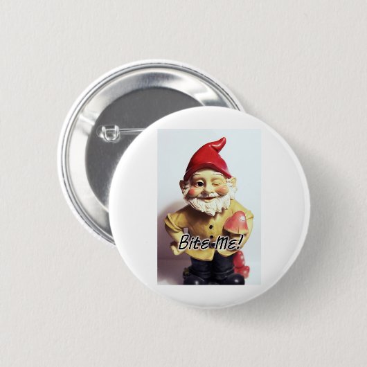 Beißen Sie mich Gnome Button (Vorne & Hinten)