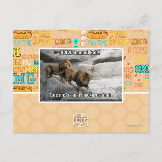 Beißen Sie mich ist gerade ein Ausdruck! Postkarte (Vorderseite)