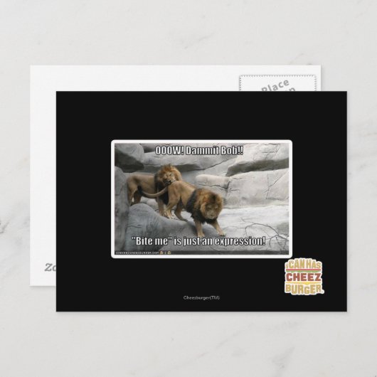Beißen Sie mich ist gerade ein Ausdruck! Postkarte (Vorne/Hinten)