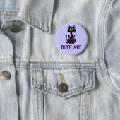 Beißen Sie mich! Katzen-Geschenk-Entwürfe Button (Beispiel)