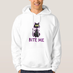 Beißen Sie mich! Katzen-Geschenk-Entwürfe Hoodie