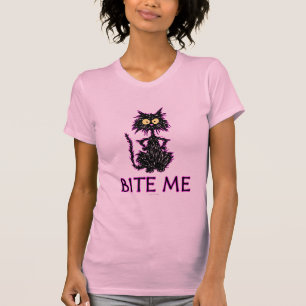 Beißen Sie mich! Katzen-Geschenk-Entwürfe T-Shirt
