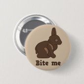 Beißen Sie mich Osterhasenknopf Button (Vorne & Hinten)