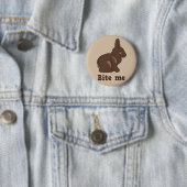 Beißen Sie mich Osterhasenknopf Button (Beispiel)