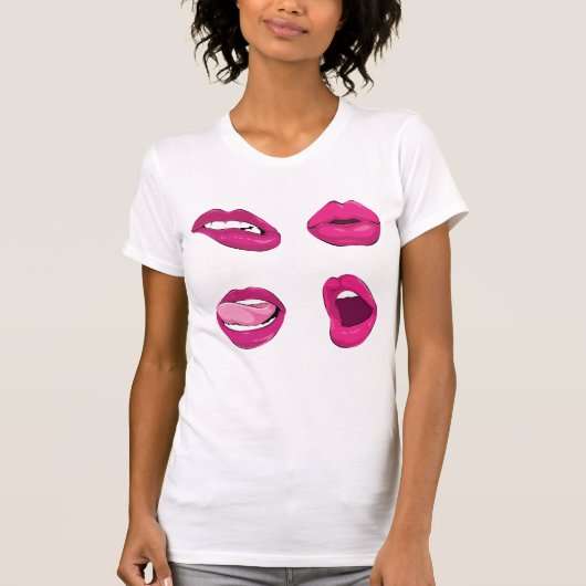 beißende Lippen, schmollendes Lecken und Küssen T-Shirt (Vorderseite)