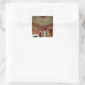 Beistelltisch, Pier-Glas und Kamin von Adam Quadratischer Aufkleber (Tasche)