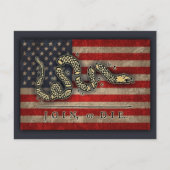 beitreten oder Die -Flag Postkarte (Vorderseite)