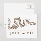 Beitritt oder Die Libertarian Postkarte (Vorne/Hinten)