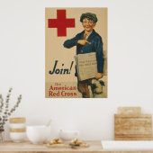 Beitritt zum amerikanischen Roten Kreuz Poster (Küche)