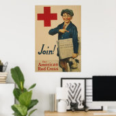 Beitritt zum amerikanischen Roten Kreuz Poster (Heimbüro)