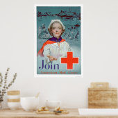 Beitritt zum Roten Kreuz - Krankenversicherung (US Poster (Küche)
