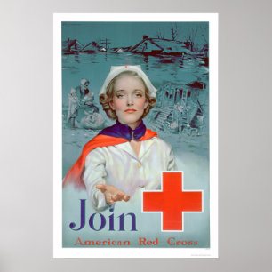 Beitritt zum Roten Kreuz - Krankenversicherung (US Poster