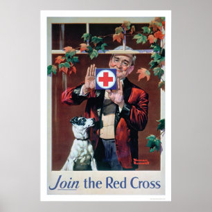 Beitritt zum Roten Kreuz - Mann mit Hund (US00292) Poster