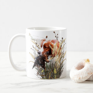 Bejagung mit Epagneul Breton Coffee Tasse