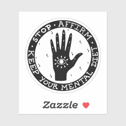 Bejahen und Manifestation Aufkleber (Blatt)