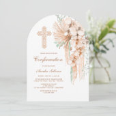 Bejahung der Beige- und MinzBouquet-Arche Einladung (Stehend Vorderseite)