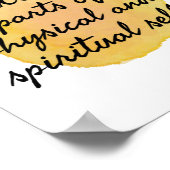 Bejahung der Liebe und Selbstversorgung Poster (Ecke)