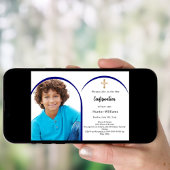 Bejahung des Bogen-Jungen des Navy-Foto Einladung