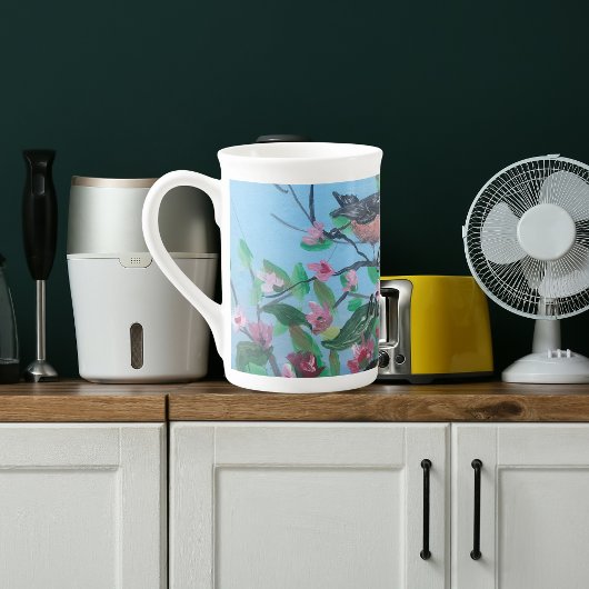 Bejahung "Guten Morgen" einzigartige Kunst Porzellantasse