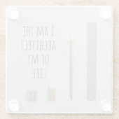 Bejahung Ich bin der Architekt meines Lebens Glasuntersetzer (Rückseite)