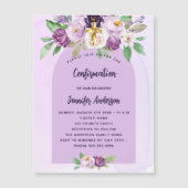 Bejahung violett violette Blumen übertreffen Luxus Magneteinladung (Vorderseite)