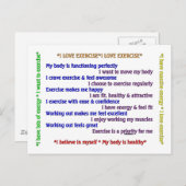 Bejahungen der positiven Übung Postkarte (Vorne/Hinten)