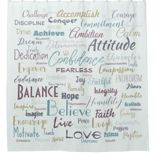 Bejahungen Duschvorhang (Vorderseite)