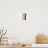 Bejahungen für die Dame in Blau Poster (Küche)