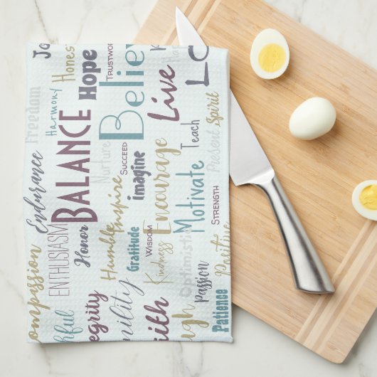 Bejahungen Geschirrtuch (Viertel Falte)