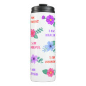 Bejahungen kreieren Ihre eigenen Zitate lebendig b Thermosbecher (Vorderseite)