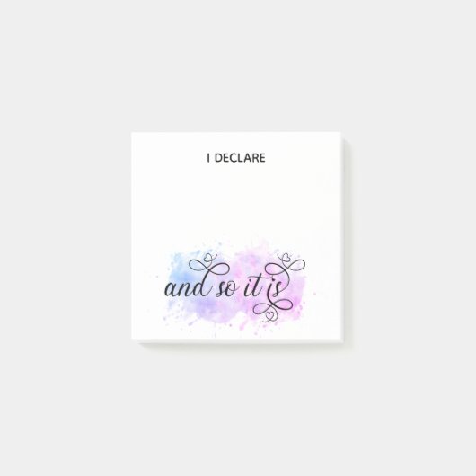 *~* Bejahungsabsicht Abstrakter Block I DECLARE Post-it Klebezettel (Vorderseite)